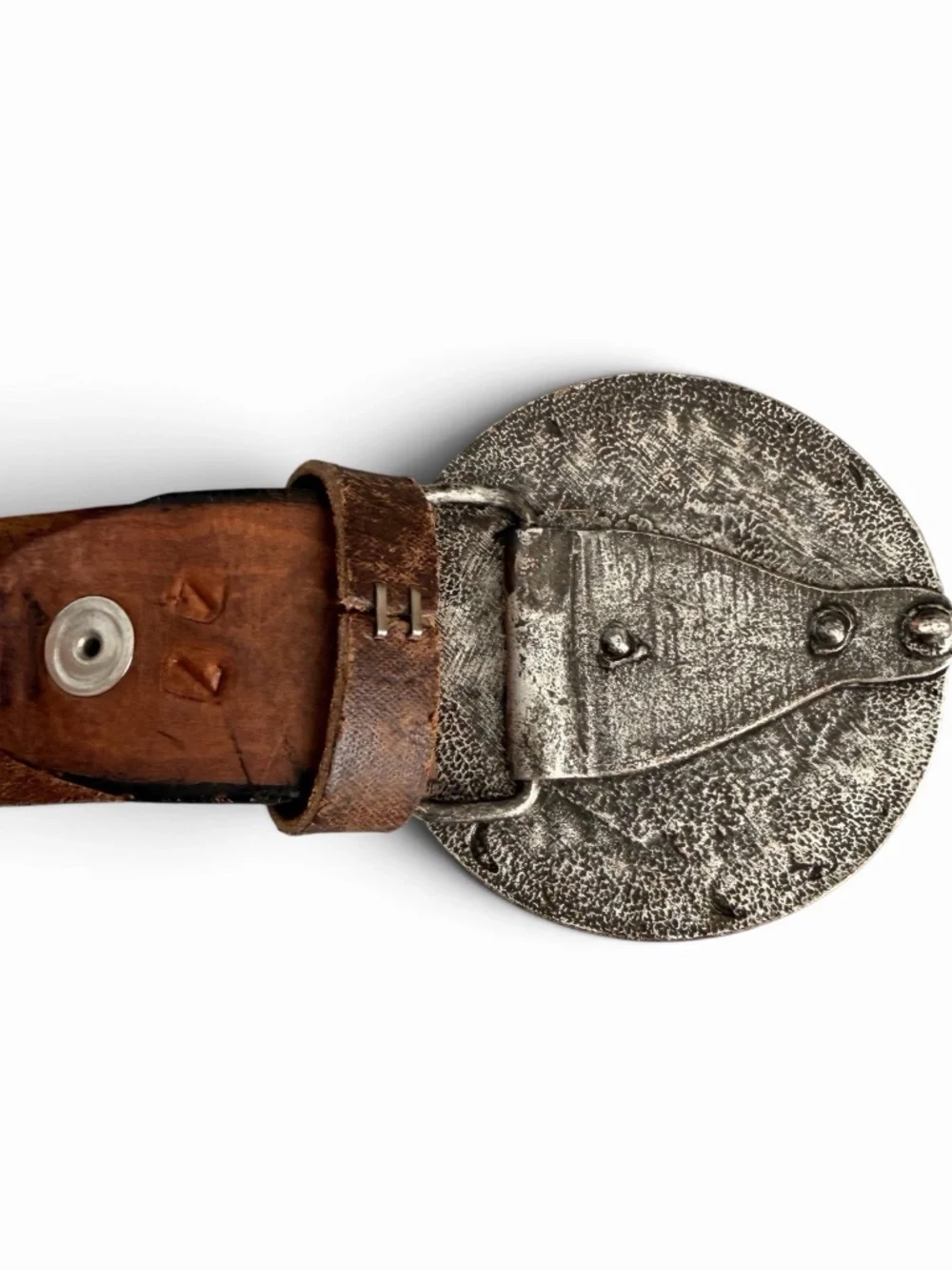 Leatherock Floral Tooled Leather Belt XL 39 Turquoise Removable Buckle Western